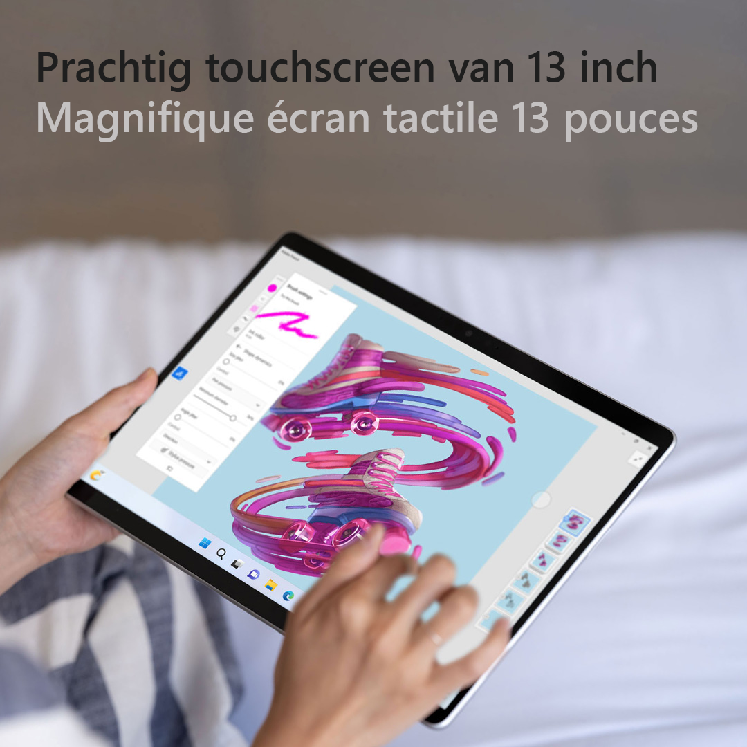 MICROSOFT Surface Pro 9 Intel Core i7-1255U 512 GB 16 GB RAM Wi-Fi Platinum (QIX-00004)
