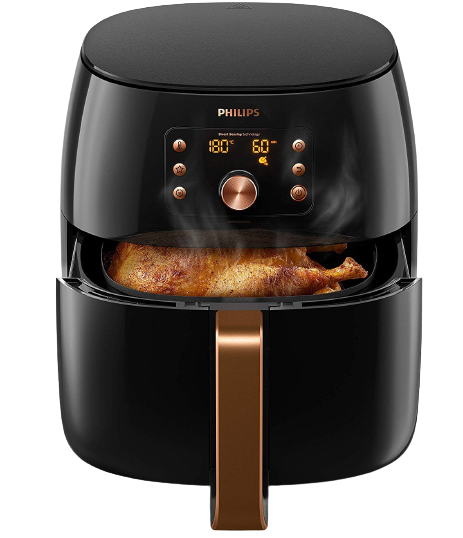 PHILIPS HD9860/90 Premium Airfryer XXL Heißluftfritteuse (1,4 l, 2225 Watt, Schwarz)