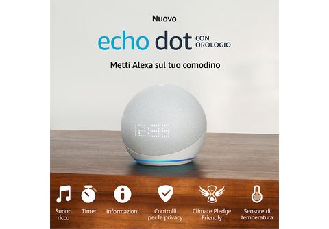 Echo Dot con orologio