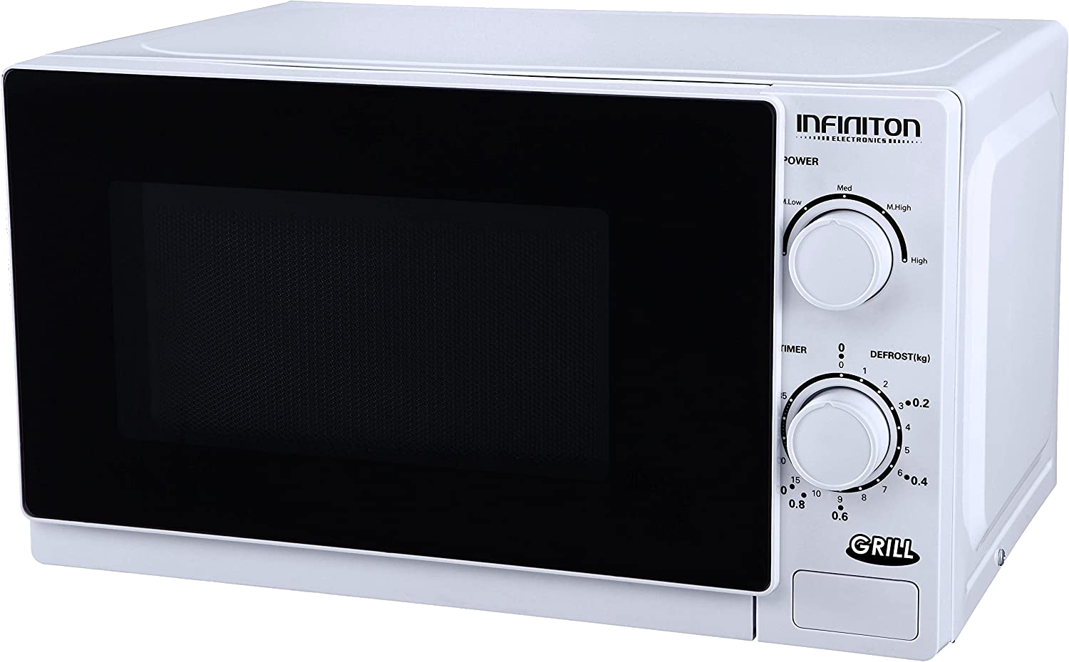 Microondas - Infiniton MW-1015, 700 W, 9 niveles de calor, 20 l, Grill, Blanco