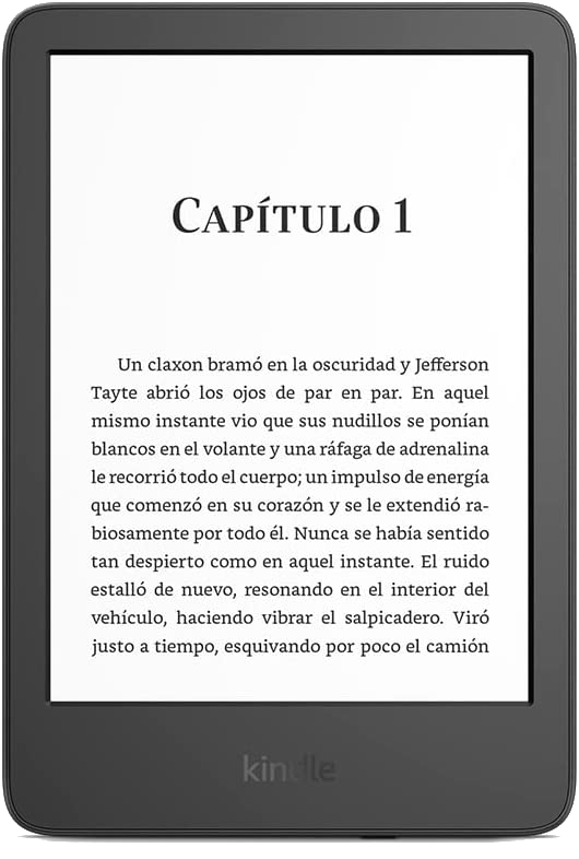 Lector electrónico mostrando texto, con título 'Capítulo 1'.