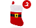 FAMILY CHRISTMAS karácsonyi, mikulás csizma, mini, akasztóval, 17 x 12 cm (58721)