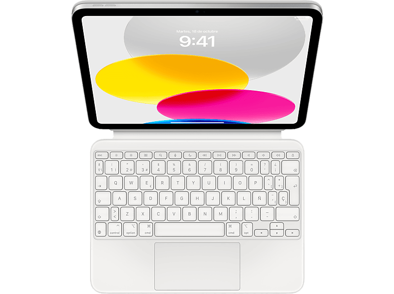 Apple Magic Keyboard, Funda con teclado para el iPad 10ªGen y 11ª Gen (el nuevo A16), Español, Blanco