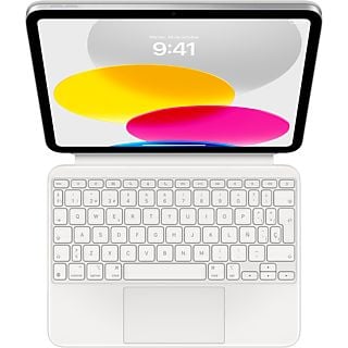APPLE Magic Keyboard, Funda con teclado para el iPad (10.ª generación), Español, Blanco