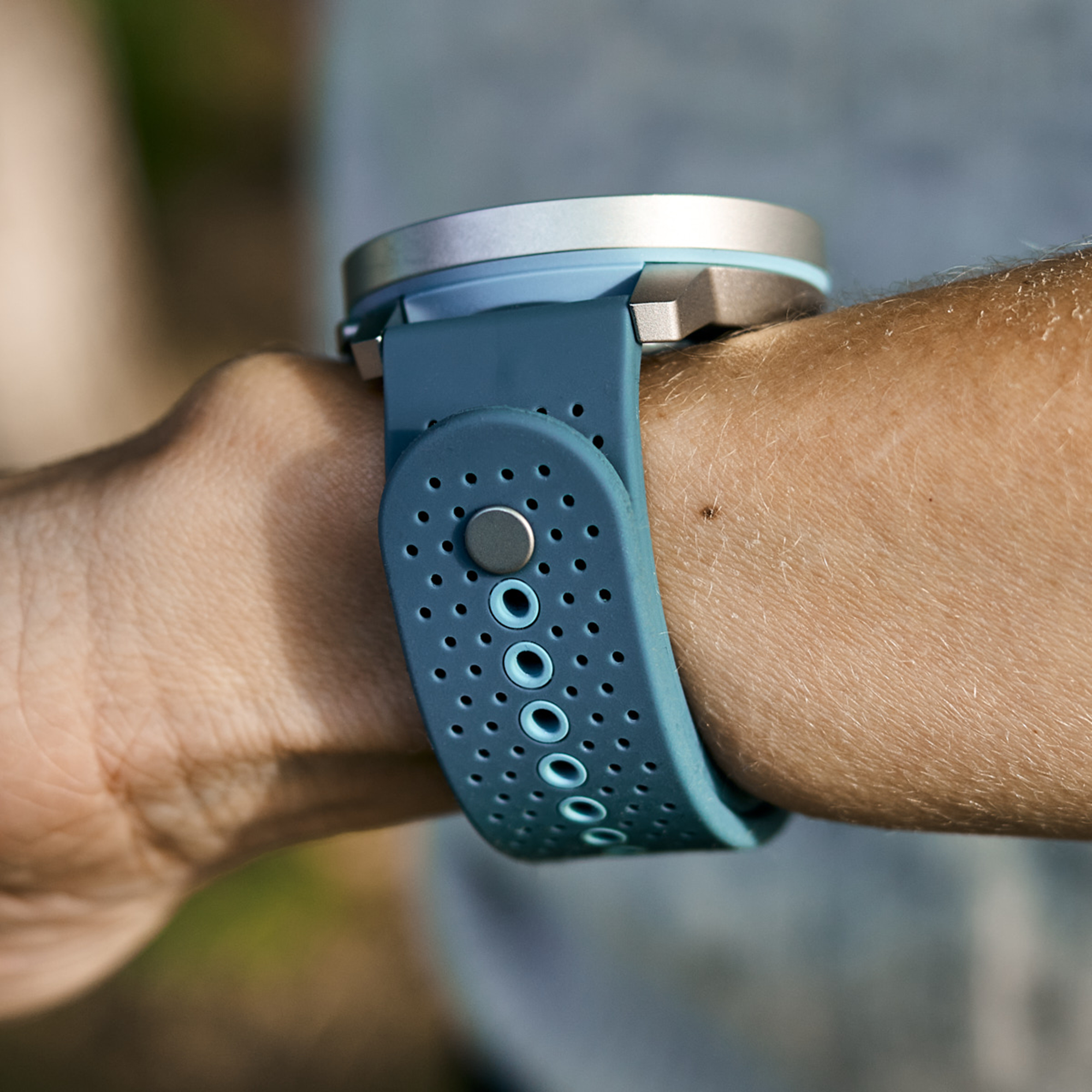 SUUNTO Silikonarmband 22 mm, Ersatzarmband, Moss Blue