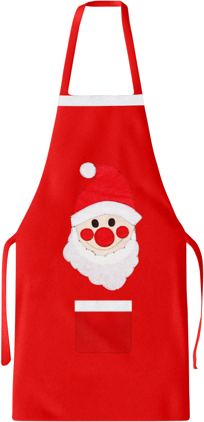 FAMILY CHRISTMAS karácsonyi kötény, filc, mikulással, 55 x 70 cm (58714)