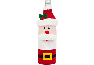 FAMILY CHRISTMAS karácsonyi italos üveg dekor, 3D, mikulás, poliészter, 27 x 12 cm (58728A)