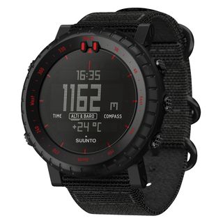 SUUNTO Core Black Red Outdoorwatch Aluminum, Mineralkristall, Verbundwerkstoff Gewebe, 140 - 240 mm, Schwarz, Rot