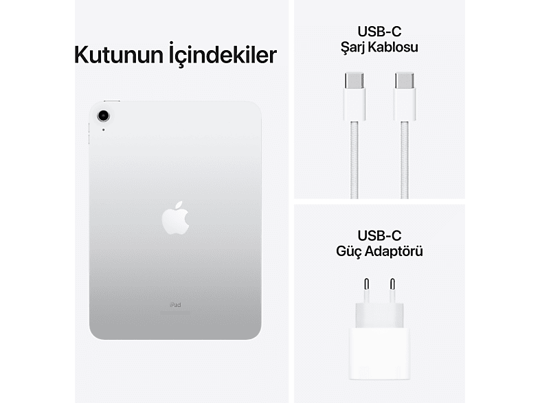 APPLE 10.Nesil iPad 10.9" WIFI 64GB Tablet Gümüş MPQ03TU/A_6