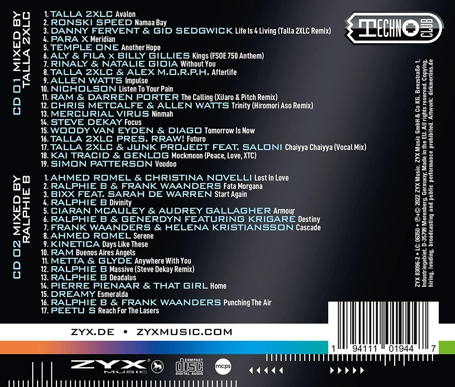 CD-Cover mit Titellisten und ZYX Music-Branding.