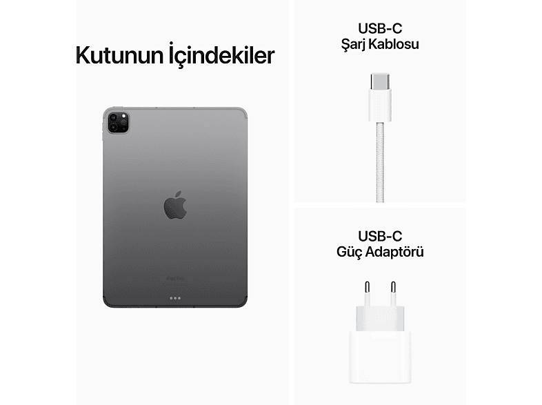 APPLE 4.Nesil iPad Pro 11" (M2 Çip) WIFI+Cellular 2TB Tablet Uzay Grisi MNYL3TU/A_9