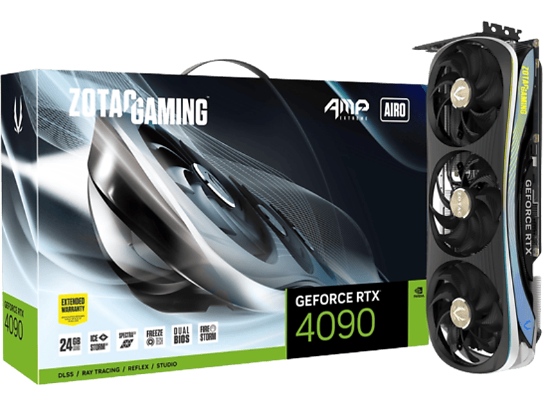 Zotac Grafikkarte Gaming GeForce RTX 4090 AMP Extreme AIRO 24GB, GDDR6X, HDMI, 3x DP