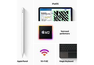 APPLE 6.Nesil iPad Pro 12.9" (M2 Çip) WIFI 256GB Tablet Gümüş MNXT3TU/A_3