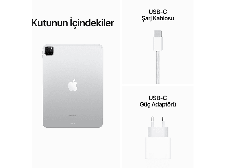 APPLE 4.Nesil iPad Pro 11" (M2 Çip) WIFI 1TB Tablet Gümüş MNXL3TU/A_5