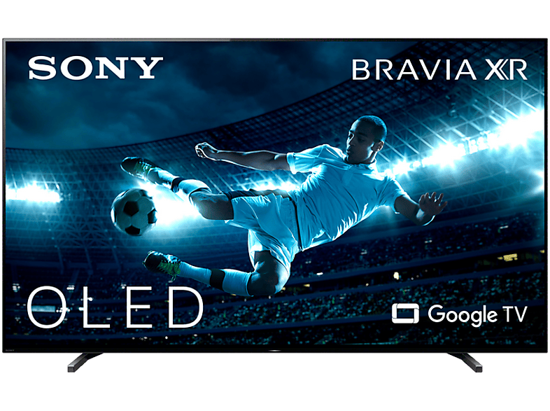 TV OLED 55" Sony 55A80J, Bravia XR OLED, 4K HDR 120 TV (Smart TV), Dolby Atmos-Vision, IA, Negro