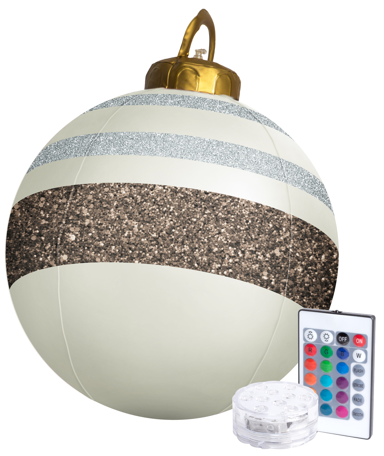 FAMILY CHRISTMAS Felfújható RGB LED-es karácsonyi gömb - 60 cm