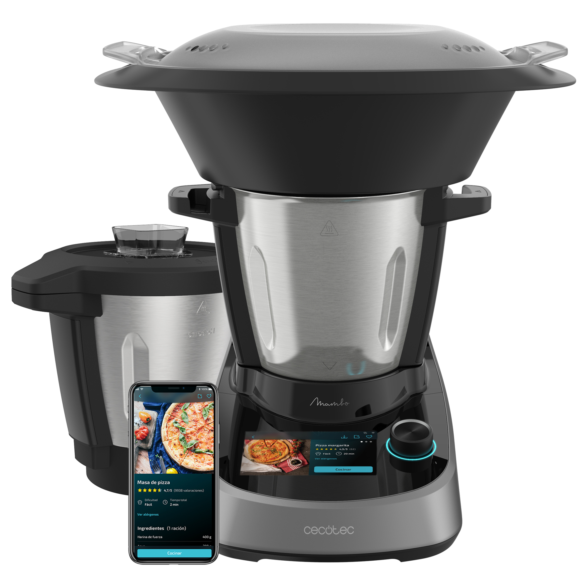 Jarra Habana Easy cecotec mambo touch robot de cocina con 1600w 4346 37 y accesorios oneclick 3.3 funciones softscreen tft 5” negro 1600 pantalla 5 recetario 33