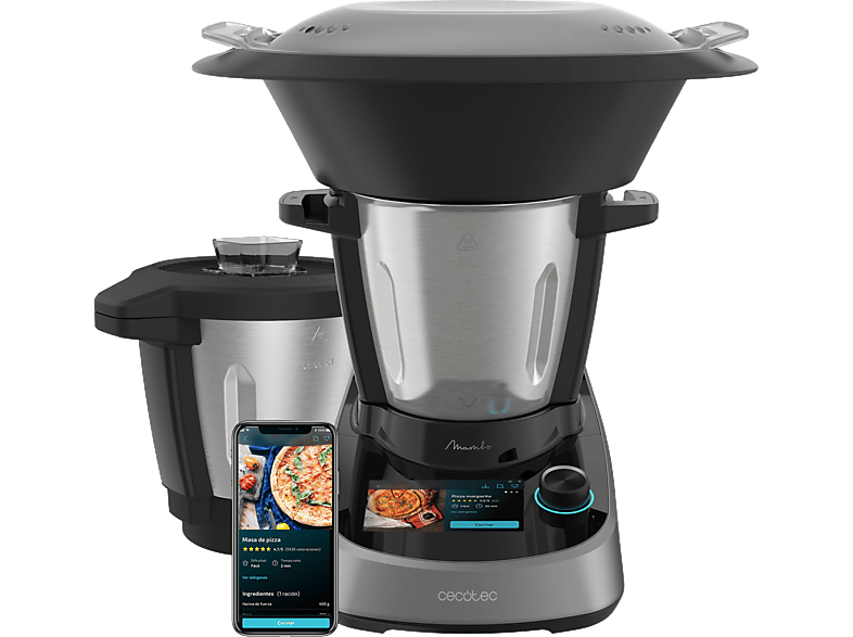 Cecotec Mambo Touch con Jarra Habana, 1600W, 3.3 l, 37 Funciones, Wi-Fi, TFT 5”, Negro