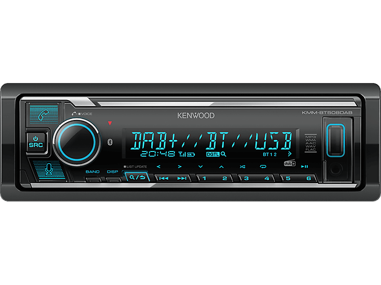 KENWOOD KMM-BT508DAB - Autoradio (1 DIN, Schwarz)