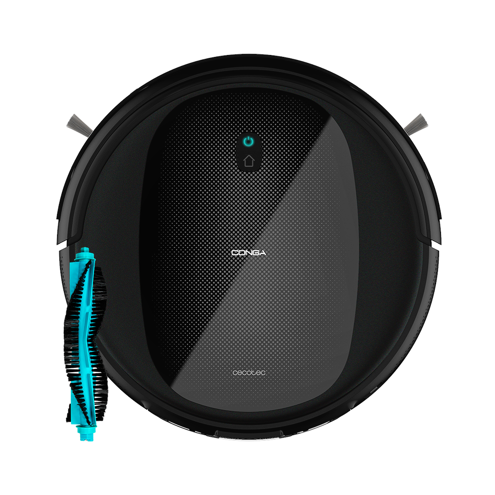 Robot aspirador - Cecotec Conga Flash Connected Vital, 2100 Pa, 0.57 l, 160 minutos, 64 dB, Negro