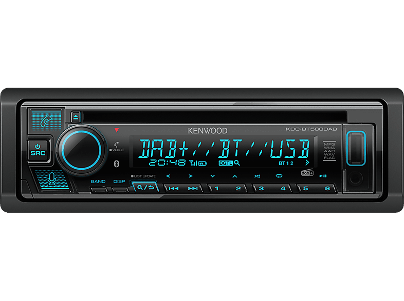 KENWOOD KDC-BT560DAB - Autoradio (1 DIN, Schwarz)