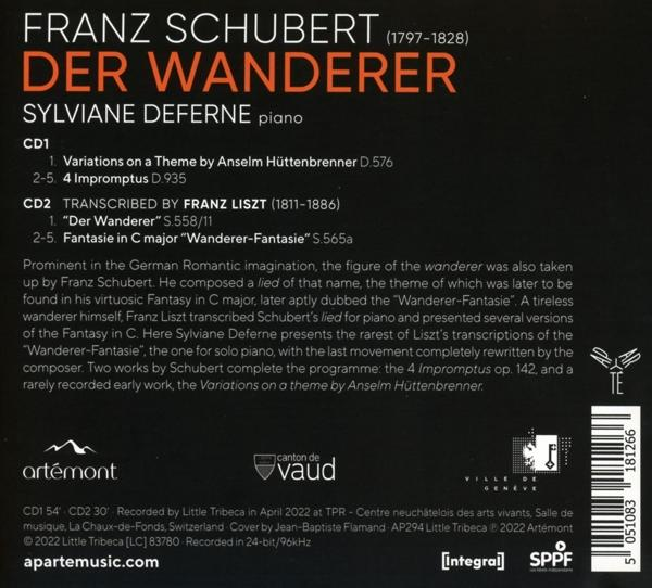 Sylviane Deferne - Der Wanderer (Klavierwerke)  - (CD)