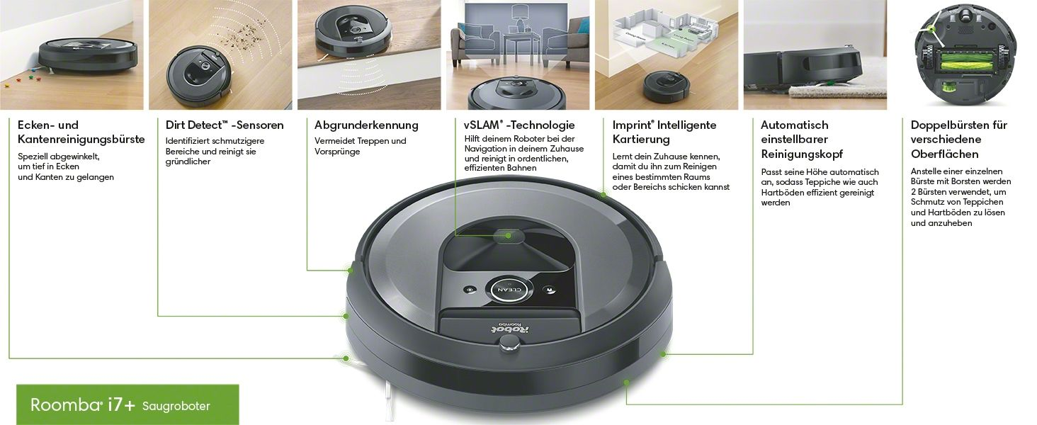 IROBOT Roomba Combo J7+ C7558 | Saug- und Wischroboter (Silber