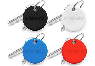 CHIPOLO One Bluetooth-spårare 4 pack - Svart, Vit, Blå och Röd