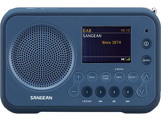 SANGEAN DPR-76BT - Digitalradio (FM, DAB+, Bleu foncé)