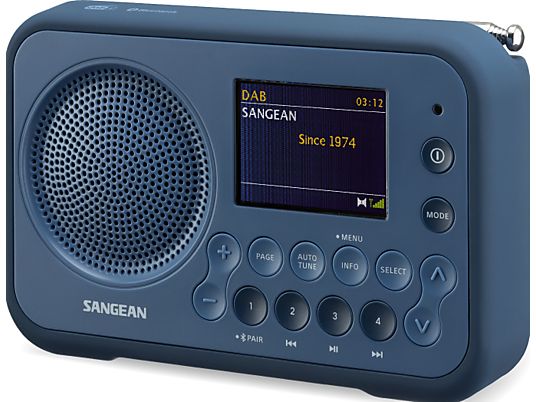 SANGEAN DPR-76BT - Digitalradio (FM, DAB+, Bleu foncé)