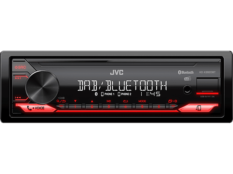 JVC KD-X282DBT - Autoradio (1 DIN, Schwarz)