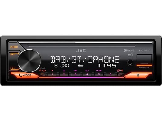 JVC KD-X482DBT - Autoradio (1DIN, Nero)