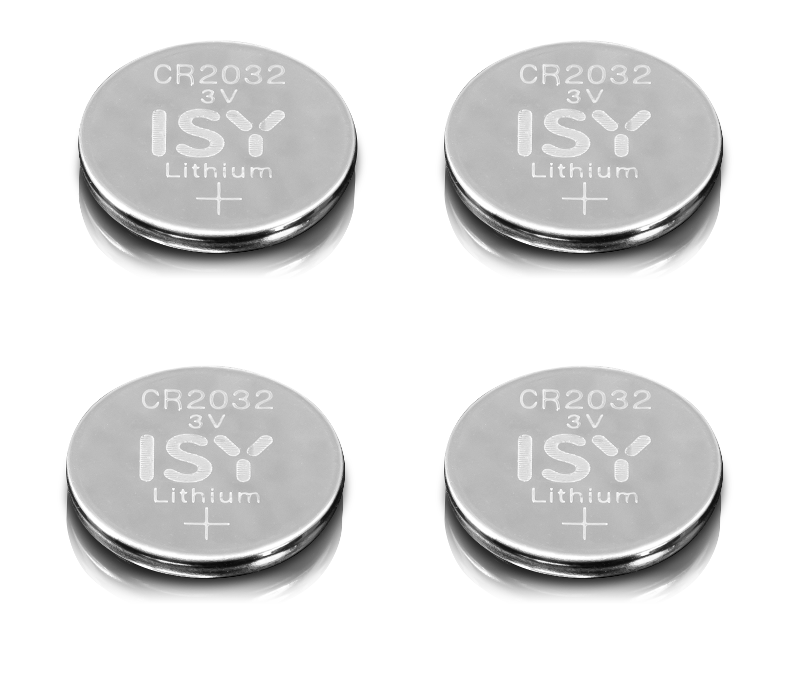 ISY IBA-2032-1 4 Stück 3V 3 CR2032 Lithium-Knopfzelle Knopfzelle, Volt