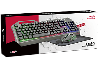 SPEEDLINK Tyalo Illuminated - Clavier de jeu + Souris de jeu + Tapis de souris, Noir