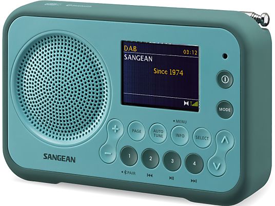 SANGEAN DPR-76BT - radio digitale (FM, DAB+, Blu chiaro)