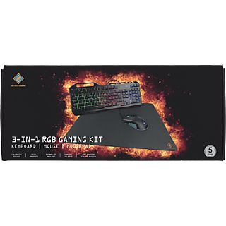 DELTACO 3-in-1 Gaming Gear Kit RGB (GAM-113-CH) - Tastatur & Maus (Schwarz)
