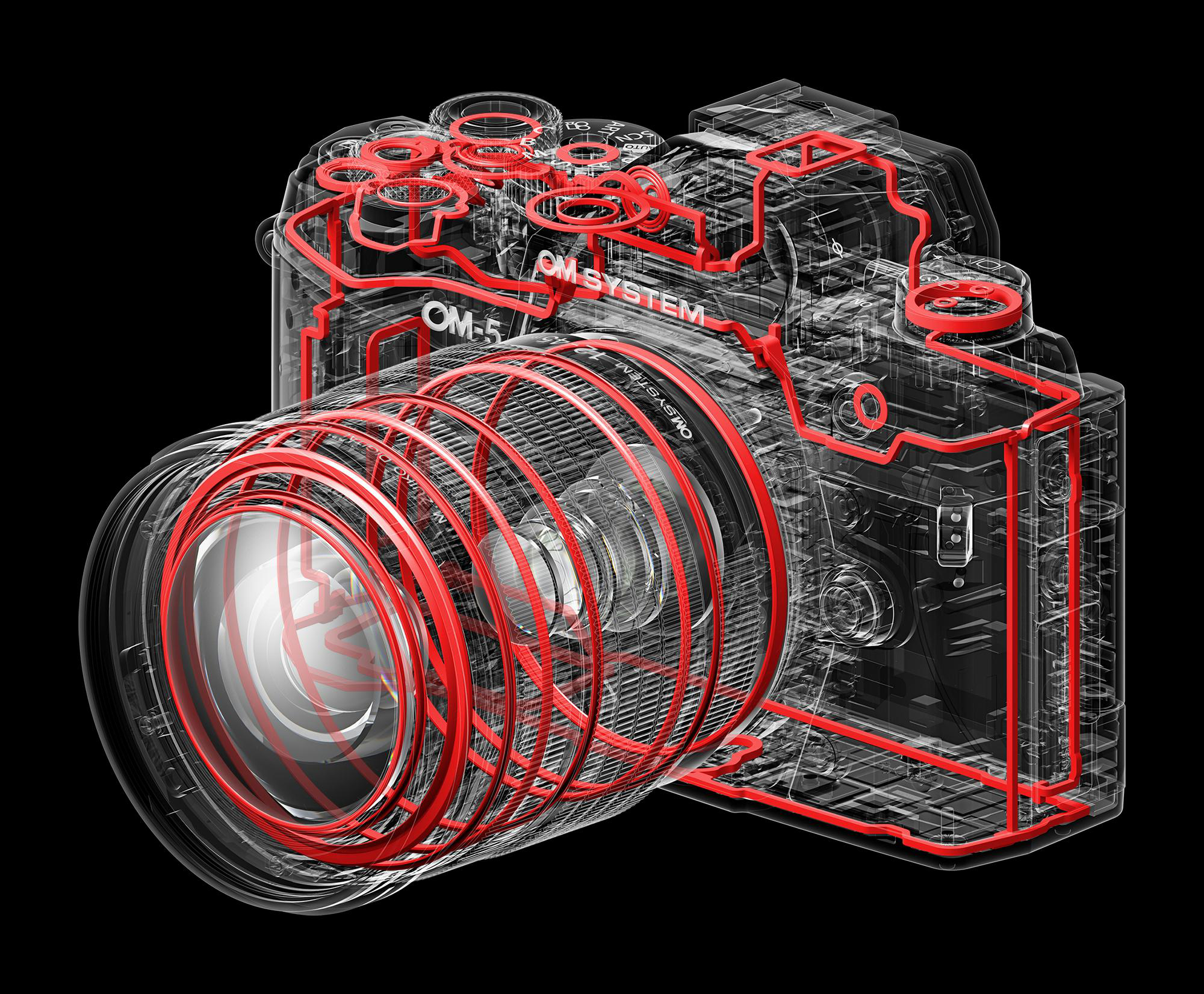 cm Touchscreen, 7,6 , Display WLAN Systemkamera Objektiv OM mm Kit mit 12-45 OM-5 SYSTEM
