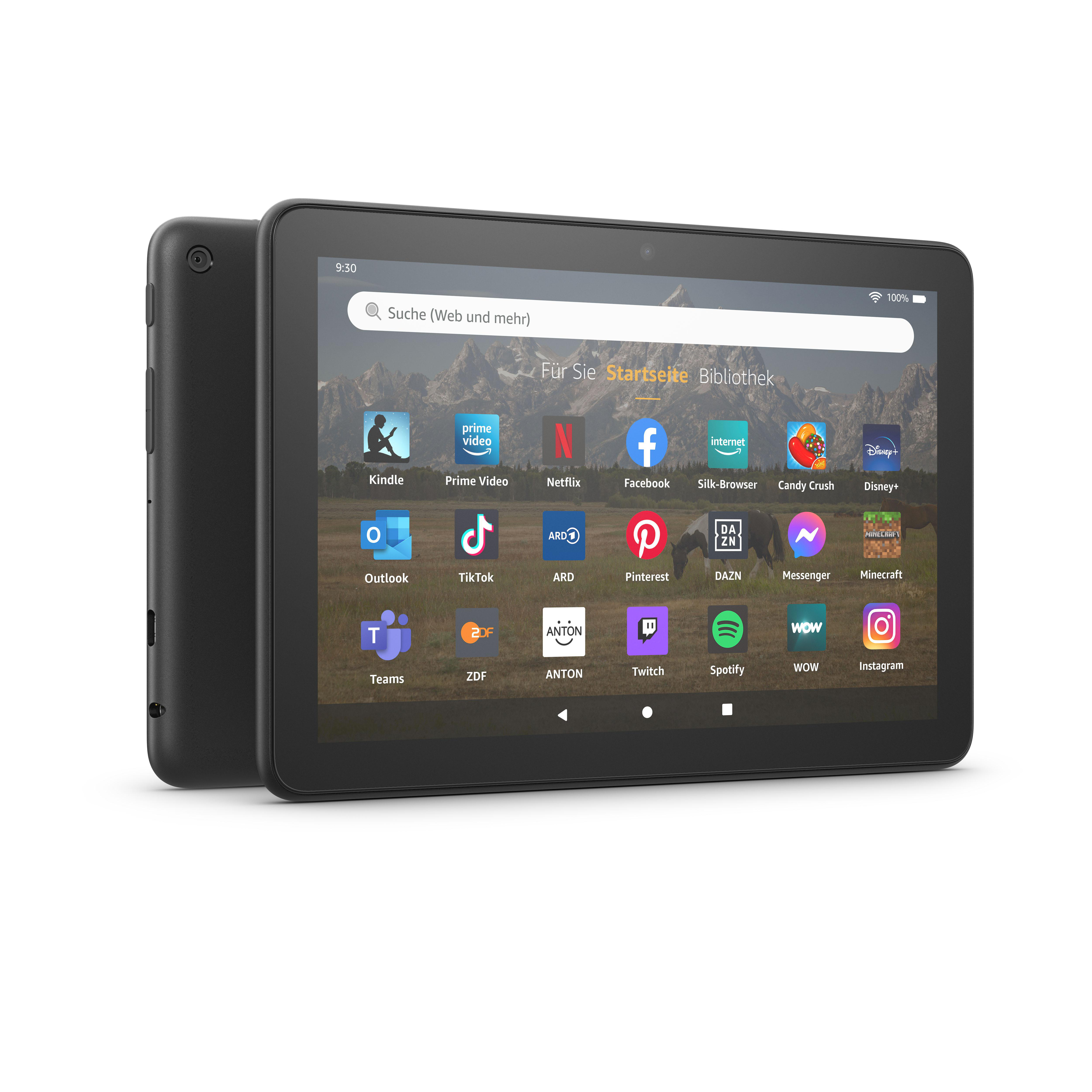 AMAZON Fire HD 8 (2022), Tablet, 32 GB, 8 Zoll, Schwarz | MediaMarkt