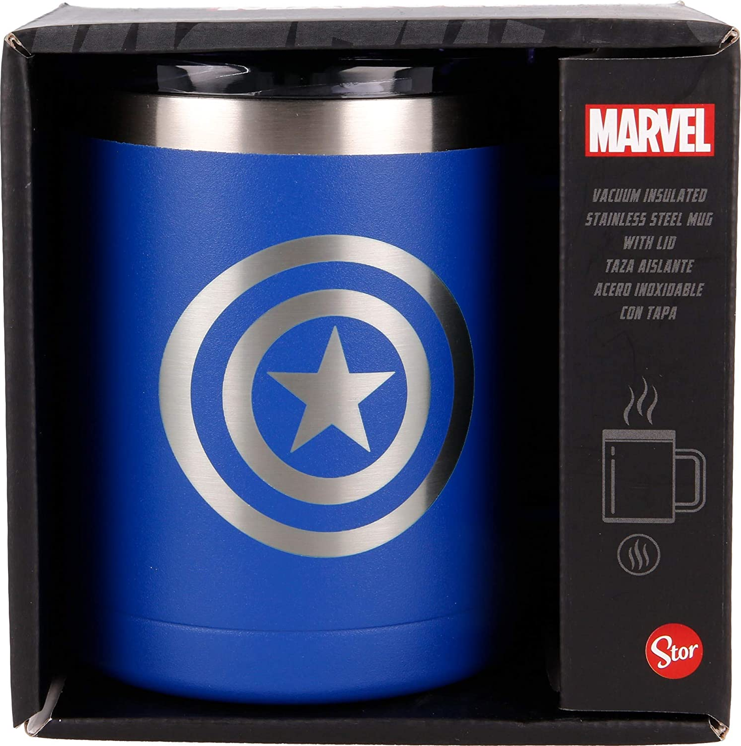 STOR Marvel  - Gobelet isotherme (Bleu/Argent/Transparent)