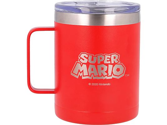 STOR Super Mario - Tazza termica (Rosso/Argento/Trasparente)