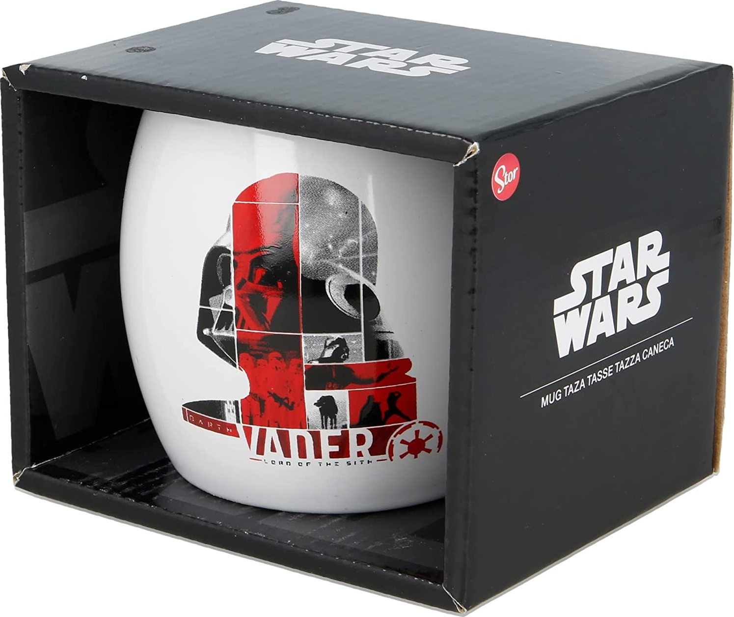 STOR Star Wars - Darth Vader - Tasse (Weiss/Rot/Schwarz)
