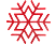 FAMILY CHRISTMAS Szilikon edényalátét - jégkristály - piros - 17 cm