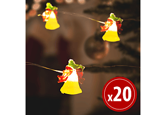 FAMILY CHRISTMAS LED fényfüzér - csengettyű - 2,2 m - 20 LED - melegfehér - 2 x AA