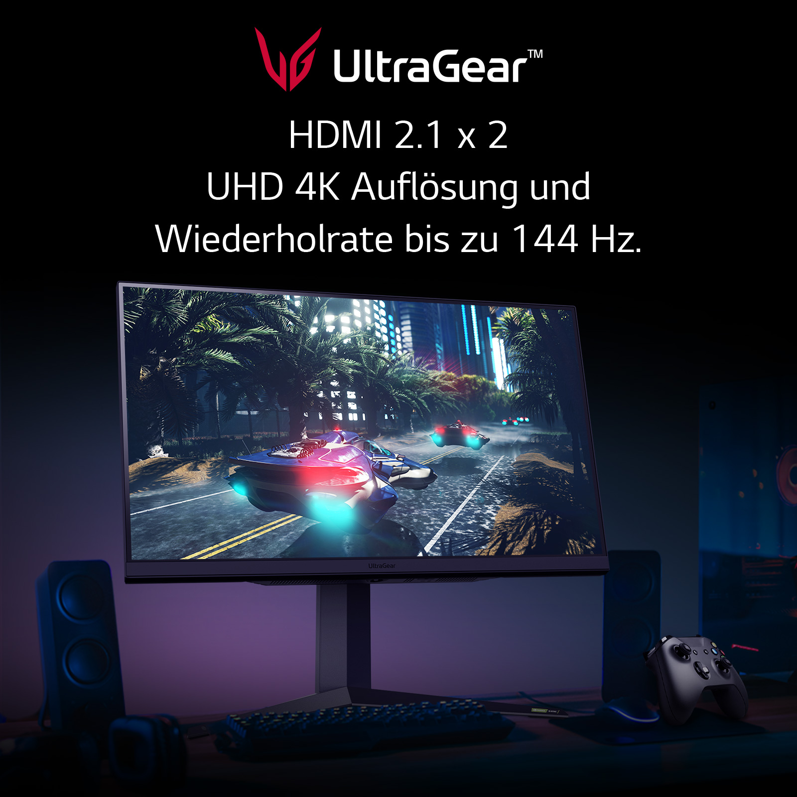 LG 32GQ85X-B Monitor 32 Zoll  QHD  Gaming Monitor  1 ms Reaktionszeit  