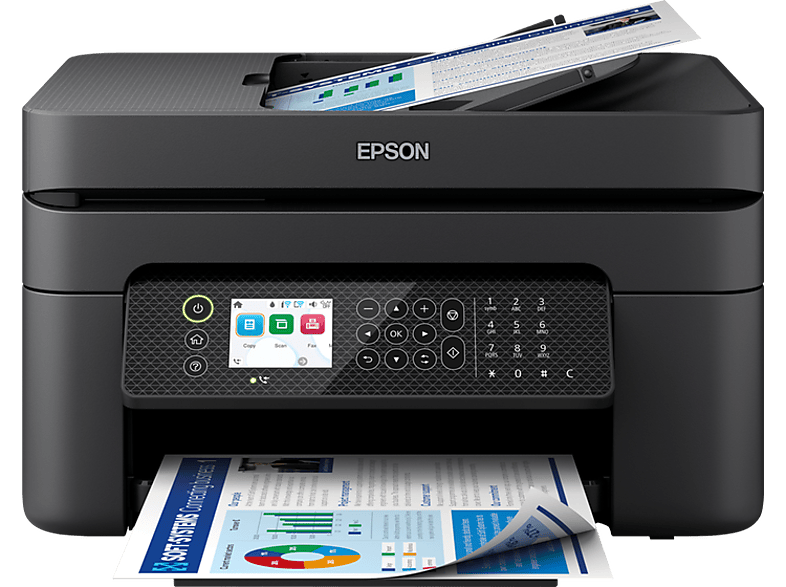 Impresora multifunción tinta - Epson WorkForce WF-2950DWF, Impresión doble cara, Color, WiFi, Fax, Negro