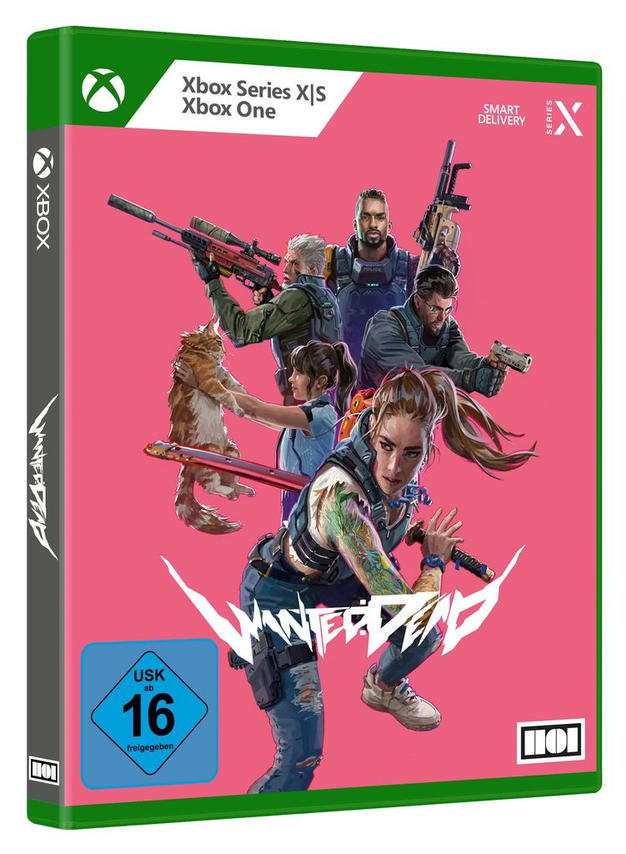 Spielbox, rosa Hintergrund, Personen mit Waffen auf dem Cover. Xbox Series X|S und Xbox One.