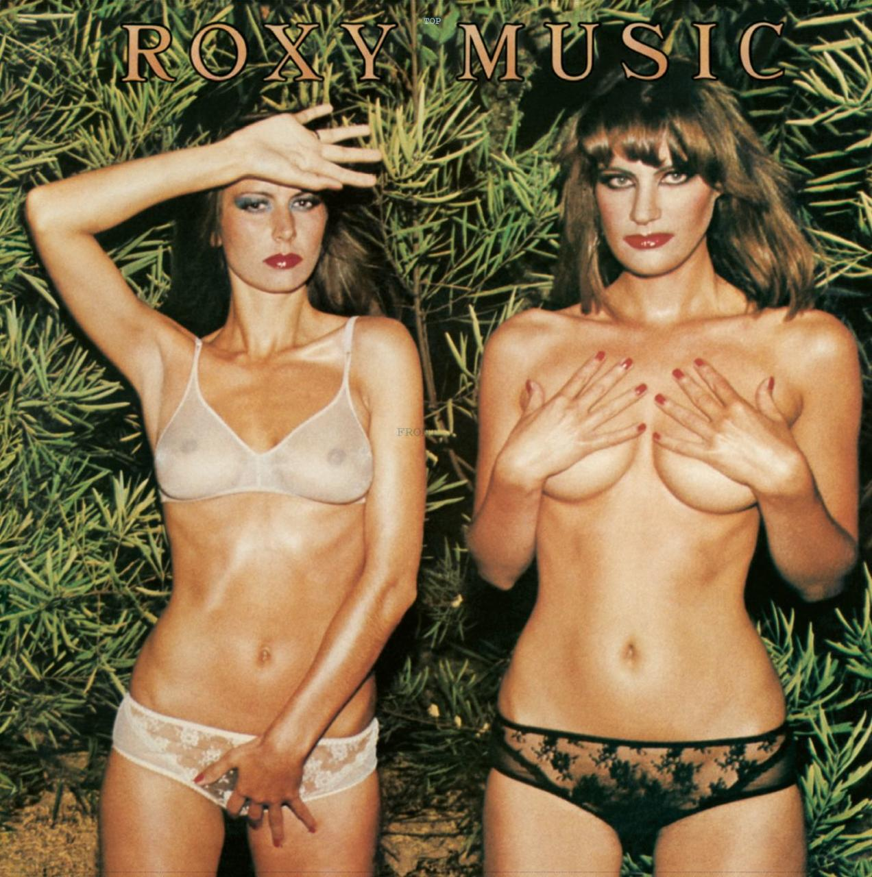 Album borítója két nővel fehérneműben, Roxy Music címmel.