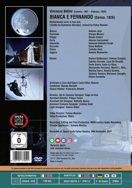 Jicia/Misseri/Renzetti/Orchestra e Coro dell'Opera - Bianca e Fernando  - (DVD)