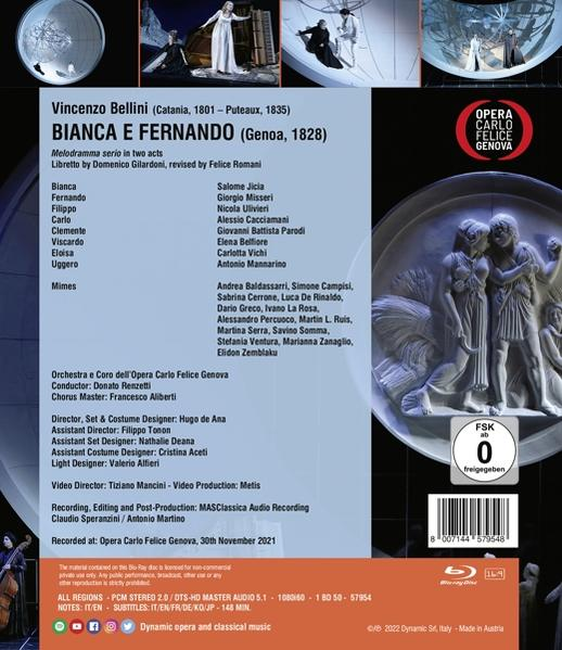 Jicia/Misseri/Renzetti/Orchestra e Coro dell'Opera - Bianca e Fernando  - (Blu-ray)