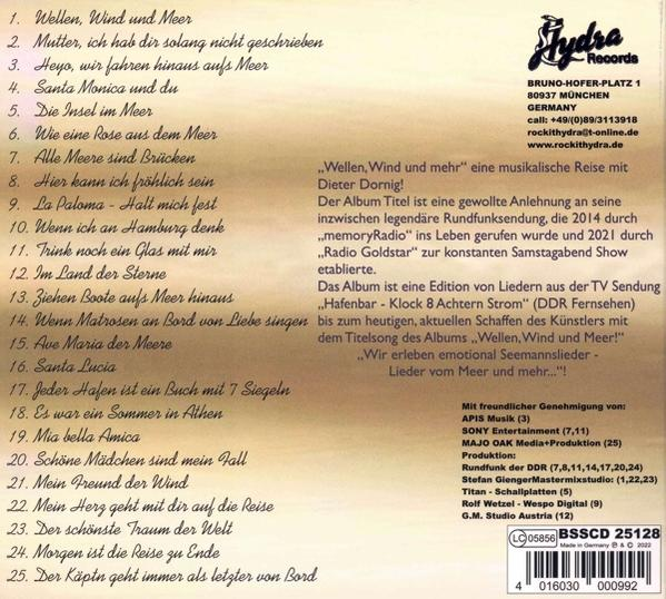 Dieter Dornig - Wellen, Wind Und Mehr...! Seemannslieder Von Diete  - (CD)